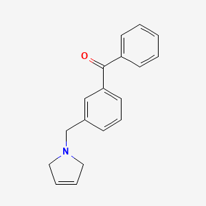 molecular formula C18H17NO B1368639 3-(3-吡咯烷甲基)二苯甲酮 CAS No. 898789-57-6