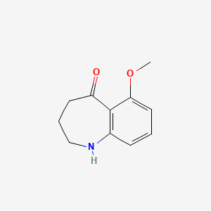 molecular formula C11H13NO2 B13686413 6-Methoxy-3,4-dihydro-1H-benzo[b]azepin-5(2H)-one 