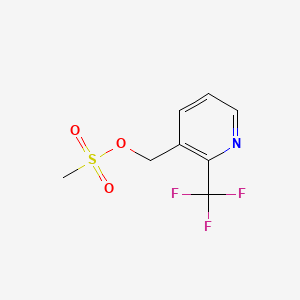 molecular formula C8H8F3NO3S B13686434 [2-(Trifluoromethyl)-3-pyridyl]methyl Methanesulfonate 