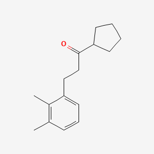 B1368646 Cyclopentyl 2-(2,3-dimethylphenyl)ethyl ketone CAS No. 898793-47-0