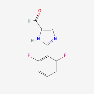 molecular formula C10H6F2N2O B13686469 2-(2,6-difluorophenyl)-1H-imidazole-5-carbaldehyde 