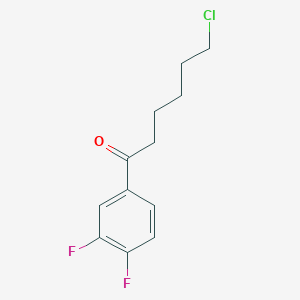 molecular formula C12H13ClF2O B1368648 6-氯-1-(3,4-二氟苯基)-1-氧代己烷 CAS No. 898761-54-1