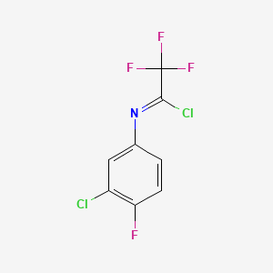 N-(3-Chloro-4-fluorophenyl)-2,2,2-trifluoroacetimidoyl chloride