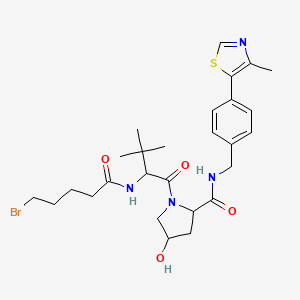 (2S,4R)-1-[(S)-2-(5-Bromopentanamido)-3,3-dimethylbutanoyl]-4-hydroxy-N-[4-(4-methyl-5-thiazolyl)benzyl]pyrrolidine-2-carboxamide