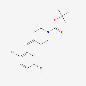 molecular formula C18H24BrNO3 B13686617 4-(2-Bromo-5-methoxybenzylidene)-1-Boc-piperidine 