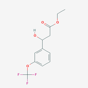 Ethyl 3-hydroxy-3-(3-(trifluoromethoxy)phenyl)propanoate