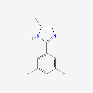 molecular formula C10H8F2N2 B13686663 2-(3,5-difluorophenyl)-5-methyl-1H-imidazole 