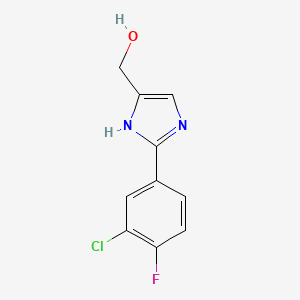 2-(3-Chloro-4-fluorophenyl)imidazole-5-methanol