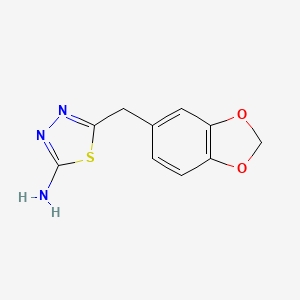 5-(Benzo[d][1,3]dioxol-5-ylmethyl)-1,3,4-thiadiazol-2-amine