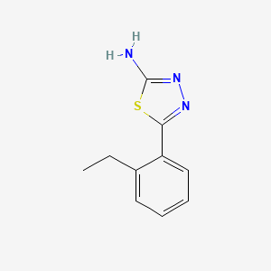 molecular formula C10H11N3S B13686885 2-Amino-5-(2-ethylphenyl)-1,3,4-thiadiazole 