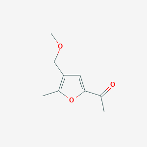 B136869 1-[4-(Methoxymethyl)-5-methylfuran-2-yl]ethanone CAS No. 144537-70-2