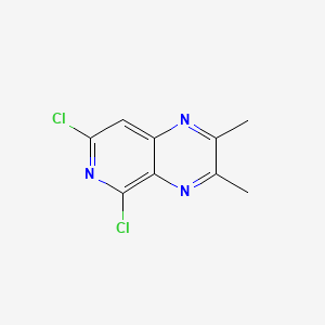 molecular formula C9H7Cl2N3 B13687011 5,7-Dichloro-2,3-dimethylpyrido[3,4-b]pyrazine CAS No. 2563588-61-2