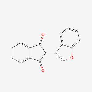 molecular formula C17H10O3 B13687034 2-(Benzofuran-3-yl)-1H-indene-1,3(2H)-dione 