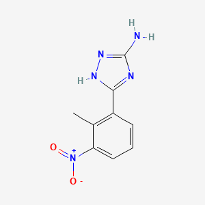 molecular formula C9H9N5O2 B13687044 3-(2-Methyl-3-nitrophenyl)-1H-1,2,4-triazol-5-amine CAS No. 502686-26-2