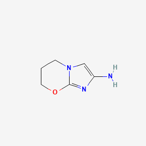 molecular formula C6H9N3O B13687052 6,7-Dihydro-5H-imidazo[2,1-b][1,3]oxazin-2-amine 