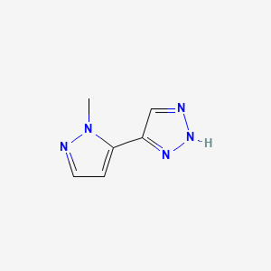 molecular formula C6H7N5 B13687077 4-(1-Methyl-5-pyrazolyl)-1H-1,2,3-triazole 