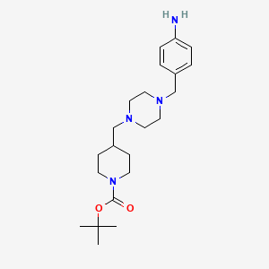 4-[[4-[(1-Boc-4-piperidyl)methyl]-1-piperazinyl]methyl]aniline