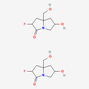 (2R,6R,7aS)-rel-2-Fluoro-6-hydroxy-7a-(hydroxymethyl)tetrahydro-1H-pyrrolizin-3(2H)-one