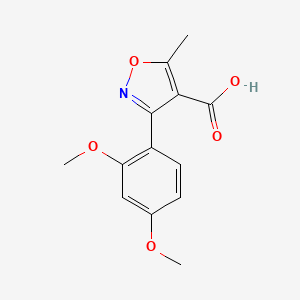 molecular formula C13H13NO5 B13687158 3-(2,4-Dimethoxyphenyl)-5-methylisoxazole-4-carboxylic acid 