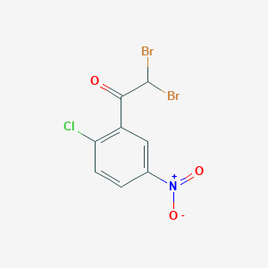 2,2-Dibromo-1-(2-chloro-5-nitrophenyl)ethanone