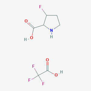 (2R,3S)-3-fluoropyrrolidine-2-carboxylic acid trifluoroacetic acid