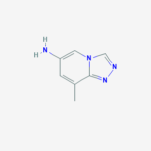 molecular formula C7H8N4 B13687367 8-Methyl-[1,2,4]triazolo[4,3-a]pyridin-6-amine CAS No. 1216060-91-1