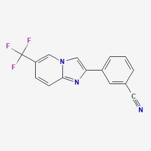 3-[6-(Trifluoromethyl)imidazo[1,2-a]pyridin-2-yl]benzonitrile