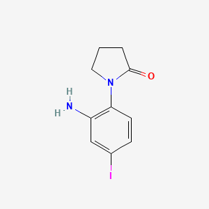 molecular formula C10H11IN2O B13687432 1-(2-Amino-4-iodophenyl)-2-pyrrolidinone 