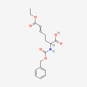 molecular formula C17H21NO6 B13687451 (S,E)-2-(Cbz-amino)-7-ethoxy-7-oxo-5-heptenoic Acid 