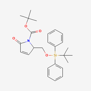 molecular formula C26H33NO4Si B13687483 (R)-5-[[(tert-Butyldiphenylsilyl)oxy]methyl]-1-Boc-1H-pyrrol-2(5H)-one 