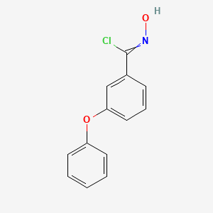 molecular formula C13H10ClNO2 B13687503 N-Hydroxy-3-phenoxybenzene-1-carboximidoyl chloride CAS No. 76272-18-9