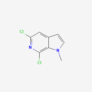 molecular formula C8H6Cl2N2 B13687518 5,7-Dichloro-1-methyl-6-azaindole 