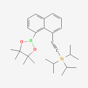 Triisopropyl((8-(4,4,5,5-tetramethyl-1,3,2-dioxaborolan-2-yl)naphthalen-1-yl)ethynyl)silane