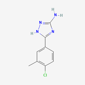 molecular formula C9H9ClN4 B13687535 3-Amino-5-(4-chloro-3-methylphenyl)-1H-1,2,4-triazole 