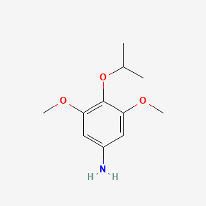 molecular formula C11H17NO3 B13687543 4-Isopropoxy-3,5-dimethoxyaniline 