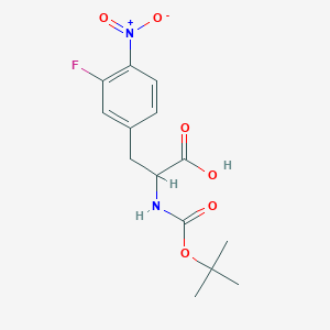 molecular formula C14H17FN2O6 B13687554 (R)-2-(Boc-amino)-3-(3-fluoro-4-nitrophenyl)propanoic Acid 