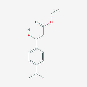 molecular formula C14H20O3 B13687587 Ethyl 3-Hydroxy-3-(4-isopropylphenyl)propanoate 