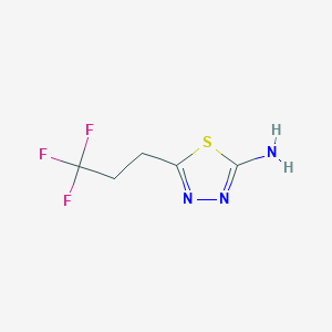 molecular formula C5H6F3N3S B13687592 2-Amino-5-(3,3,3-trifluoropropyl)-1,3,4-thiadiazole 