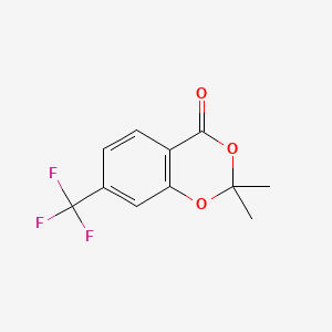 molecular formula C11H9F3O3 B13687600 2,2-Dimethyl-7-(trifluoromethyl)-4H-benzo[d][1,3]dioxin-4-one 