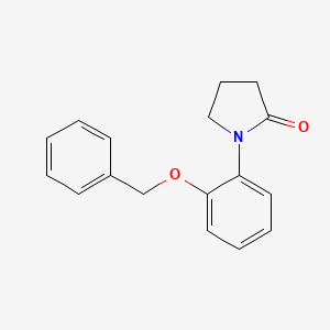 molecular formula C17H17NO2 B13687609 1-[2-(Benzyloxy)phenyl]-2-pyrrolidinone 