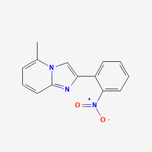 molecular formula C14H11N3O2 B13687627 5-Methyl-2-(2-nitrophenyl)imidazo[1,2-a]pyridine 