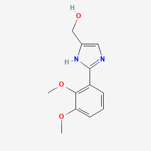 molecular formula C12H14N2O3 B13687641 2-(2,3-Dimethoxyphenyl)imidazole-5-methanol 