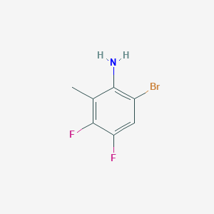 molecular formula C7H6BrF2N B13687721 6-Bromo-3,4-difluoro-2-methylaniline 