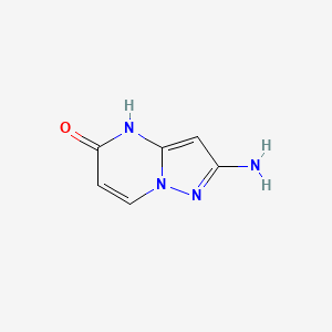 molecular formula C6H6N4O B13687754 2-Aminopyrazolo[1,5-a]pyrimidin-5(4H)-one 