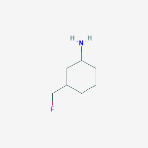 molecular formula C7H14FN B13687762 3-(Fluoromethyl)cyclohexanamine 