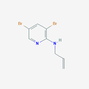 molecular formula C8H8Br2N2 B13687767 N-Allyl-3,5-dibromopyridin-2-amine 