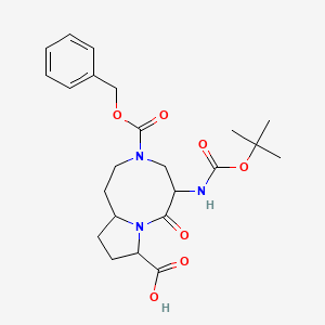 (5S,8S,10aR)-3-[(Benzyloxy)carbonyl]-5-(Boc-amino)-6-oxodecahydropyrrolo[1,2-a][1,5]diazocine-8-carboxylic Acid