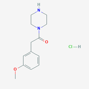 molecular formula C13H19ClN2O2 B13687788 2-(3-Methoxyphenyl)-1-piperazin-1-yl-ethanone;hydrochloride 