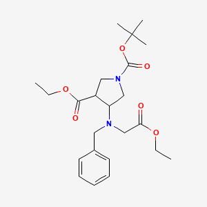 Ethyl 4-[Benzyl(2-ethoxy-2-oxoethyl)amino]-1-Boc-pyrrolidine-3-carboxylate