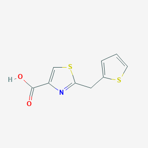 molecular formula C9H7NO2S2 B13687801 2-(Thiophen-2-ylmethyl)thiazole-4-carboxylic Acid 